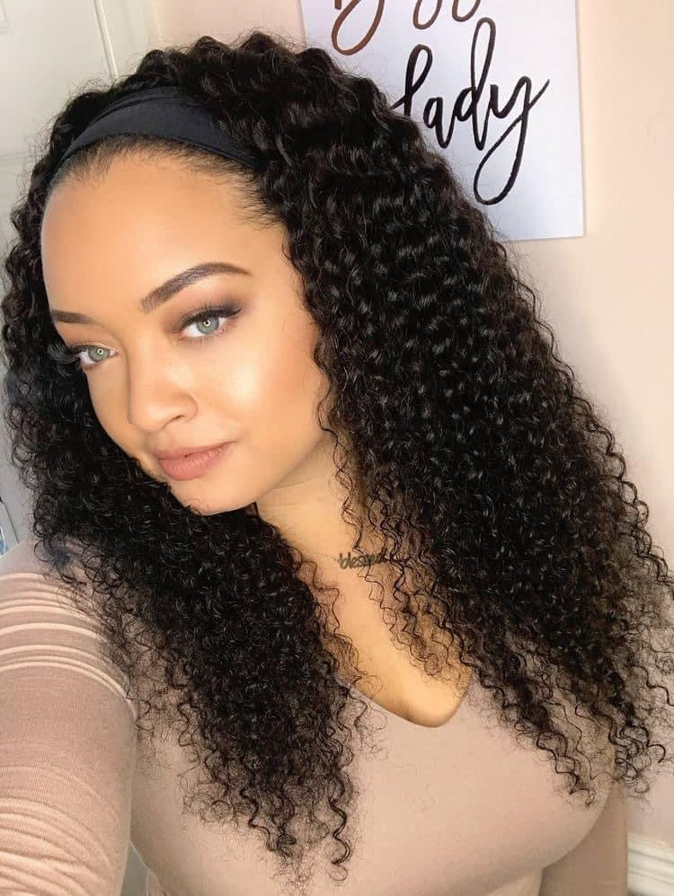Spanish Curly Headband Wig