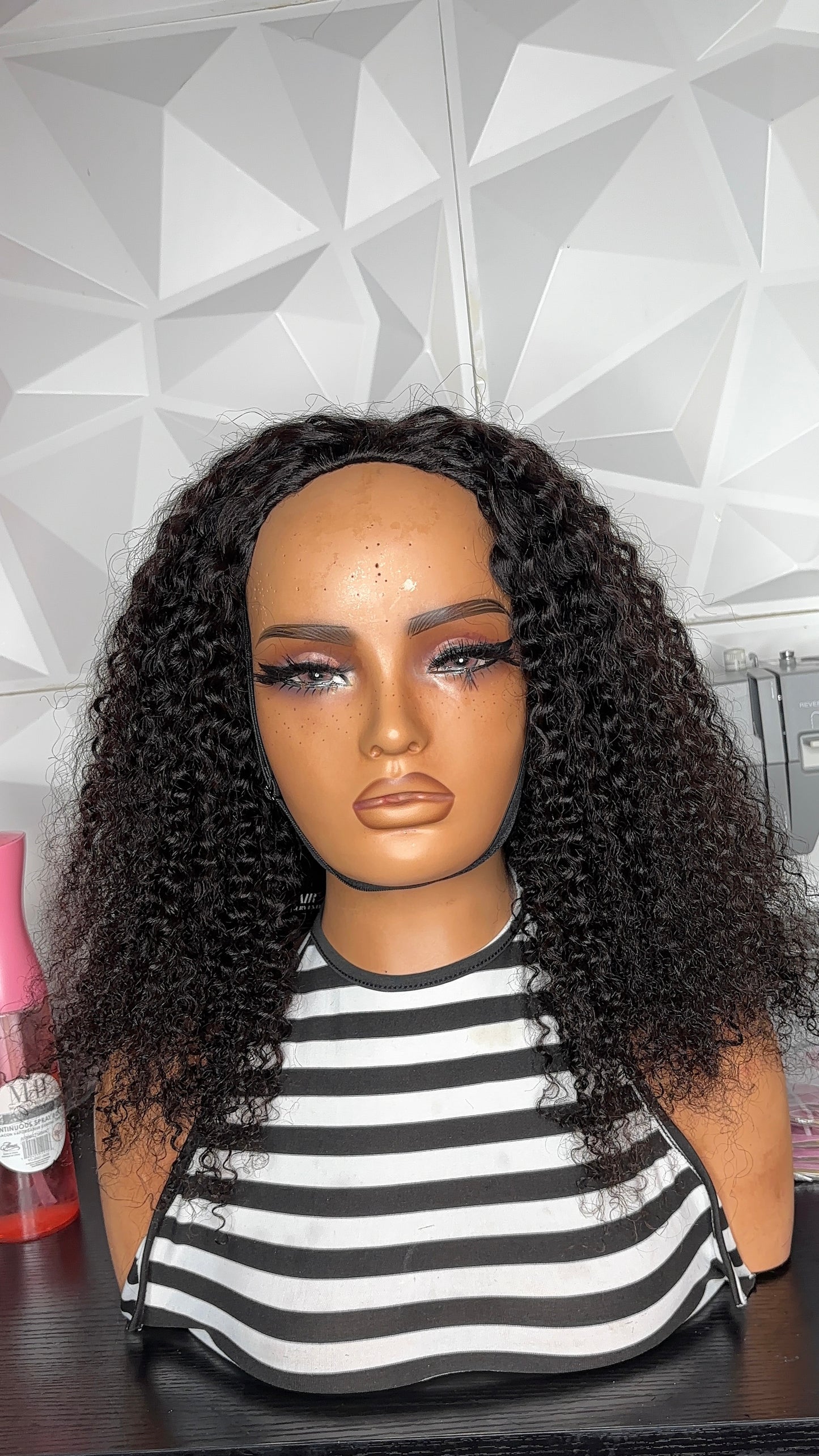 Kinky Curly Half Wig - 250% Density