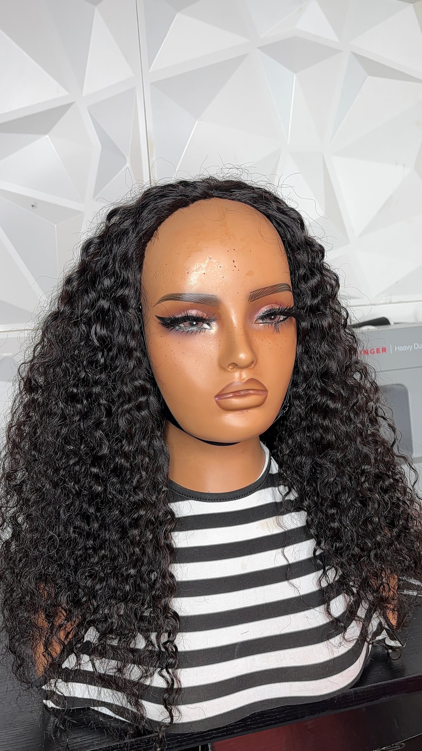 Burmese Curly Half Wig - 250% Density