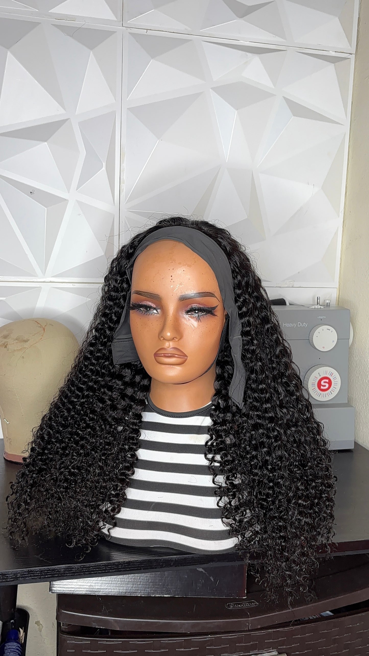 Spanish Curly Headband Wig