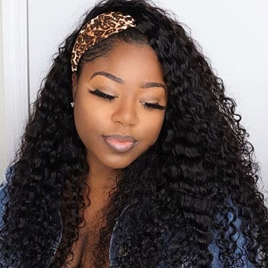 Deep Curly Headband Wig