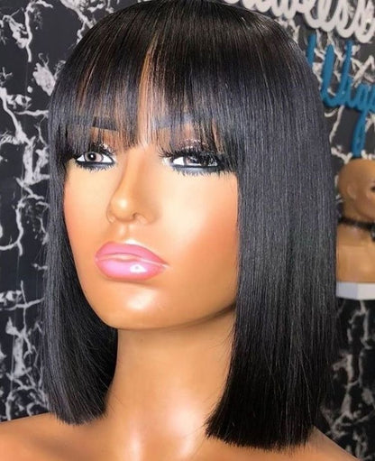 Silky Straight Bang Wig